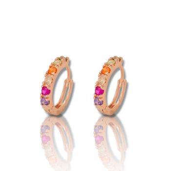 Σκουλαρίκια κρικάκι απο επιχρυσωμένο ροζ ασήμι 925° (code FC001721)