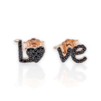 Orecchini LOVE in argento 925° dorato
