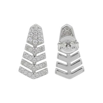 Platinum plated silver 925º earrings (code FC002739)