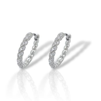Σκουλαρίκια κρικάκι απο επιπλατινωμένο ασήμι 925° (code FC005465)