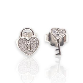 Orecchini Vhiave & Cuore in argento 925° rodiato