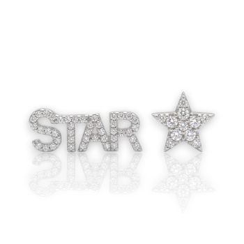 Orecchini STAR in argento 925° rodiato