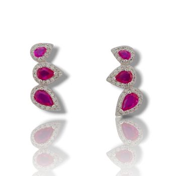 Σκουλαρίκια απο επιπλατινωμένο ασήμι 925° (code FC006540)