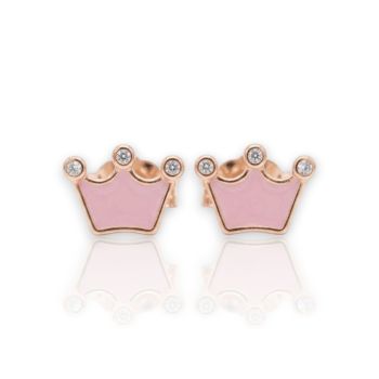 Orecchini Corona in argento 925° dorato