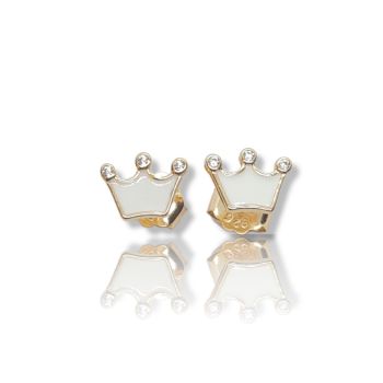 Σκουλαρίκια κορώνα απο επιχρυσομένο ασήμι 925° (code FC007418)