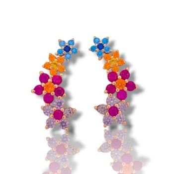 Σκουλαρίκια  απο επιχρυσωμένο (ροζ) ασήμι 925° (code FC007502)