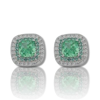 Ασημένια σκουλαρίκια  925° επιπλατινωμένα (code FC007877)