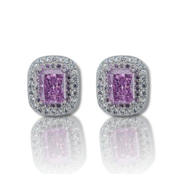 Ασημένια σκουλαρίκια  925° επιπλατινωμένα (code FC007884)