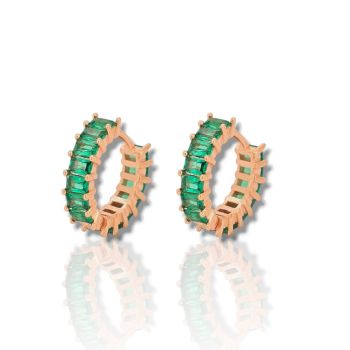 Σκουλαρίκια κρικάκι απο επιχρυσωμένο ροζ ασήμι 925° (code FC007967)