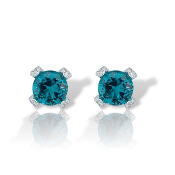 Ασημένια σκουλαρίκια  925° επιπλατινωμένα (code FC008325)