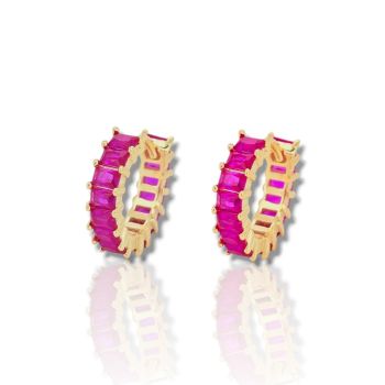 Σκουλαρίκια κρικάκι απο επιχρυσωμένο ασήμι 925° (code FC008922)