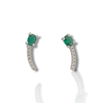 Σκουλαρίκια απο επιπλατινωμένο ασήμι 925° (code FC009164)