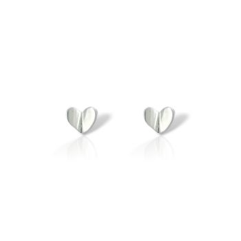 Orecchini cuori in argento 925° rodiato  (code FC011366)