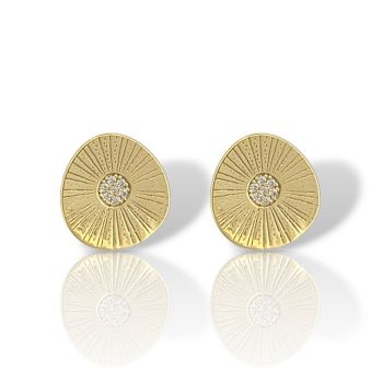 Σκουλαρίκια απο επιχρυσωμένο ασήμι 925° (code FC012776)