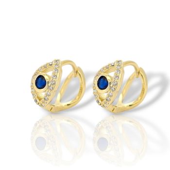 Σκουλαρίκια κρικάκι ματάκι απο επιχρυσωμένο ασήμι 925° (code FC013023)