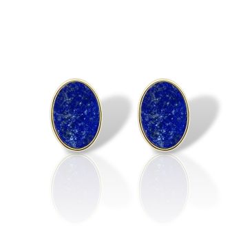 Orecchini in Argento Placcato Oro con Sodalite (FC013939)