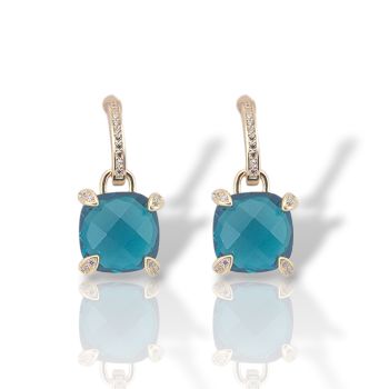 Σκουλαρίκια κρεμαστά απο επιχρυσωμένο ασήμι 925° (code FCΜ002910)