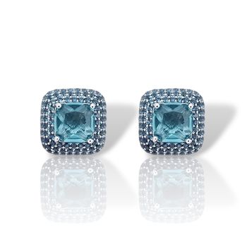 Ασημένια σκουλαρίκια  925° επιπλατινωμένα (code FC008185)