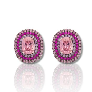 Ασημένια σκουλαρίκια  925° επιπλατινωμένα (code FCM002695)