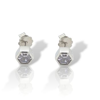 Σκουλαρίκια απο επιπλατινωμένο ασήμι 925° (code FCM002751)