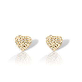 Orecchini cuori in argento 925° con zirconi cubici (FCM2752)