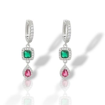 Σκουλαρίκια απο επιπλατινωμένο ασήμι 925° (code FCM002759)