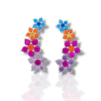 Σκουλαρίκια  απο επιπλατινωένο ασήμι 925° (code FC007501)