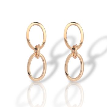 Σκουλαρίκια κρεμαστά απο επιχρυσωμένο ασήμι 925° (code GEM14318)