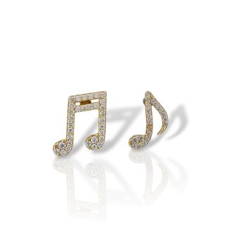 Orecchini note musicali in argento 925° dorato GEM22921