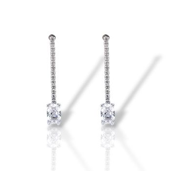 Σκουλαρίκια απο επιπλατινωμένο ασήμι 925° (code H002852)