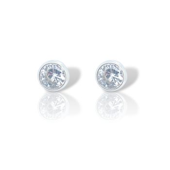 Orecchini in argento 925° rodiato con zirconi cubici