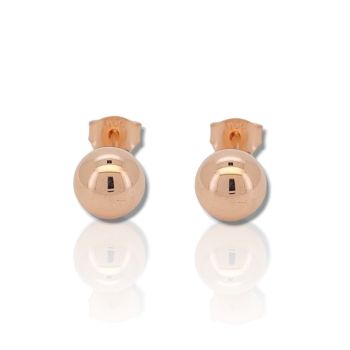 Σκουλαρίκια απο επιχρυσωμένο (ροζ χρυσό) ασήμι 925° (code SHK001170R)