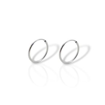 Platinum plated silver 925º hoop earrings  (code SHK001109)