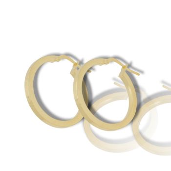 Orecchini cerchio in argento 925° dorato  (code SHK00010)