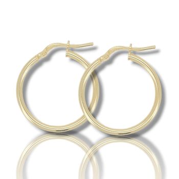 Orecchini cerchio in argento 925° dorato  (code SHK00012)