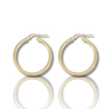 Orecchini cerchio in argento 925° dorato  (code SHK00017)