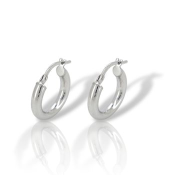 Σκουλαρίκια κρίκοι απο επιπλατινωμένο ασήμι 925° (code SHK271116)