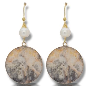 Σκουλαρίκια απο ασήμι επιχρυσωμένο 925° (code SHK348115/1)