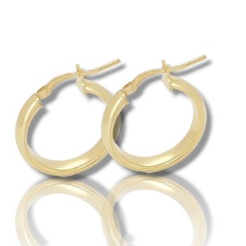 Orecchini cerchio in argento 925° dorato  (code SHK00376-N)