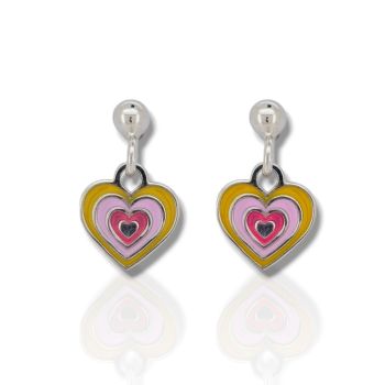 Orecchini cuore in argento 925° rodiato (SHK905110)