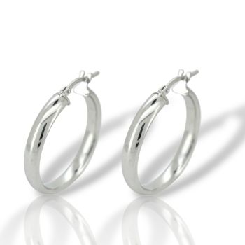 Orecchini cerchio in argento 925° rodiato (code SHK905116)
