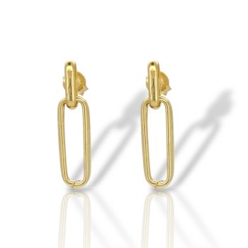 Σκουλαρίκια κρεμαστά απο επιχρυσωμένο ασήμι 925° (code SHK906189)