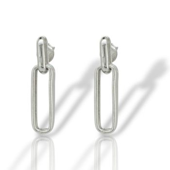 Σκουλαρίκια κρεμαστά απο επιπλατινωμένο ασήμι 925° (code SHK906189B)