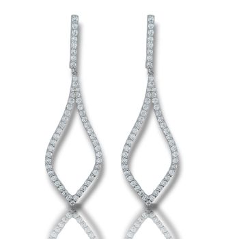 Σκουλαρίκια απο επιπλατινωμένο ασήμι 925° (code SHK00953)