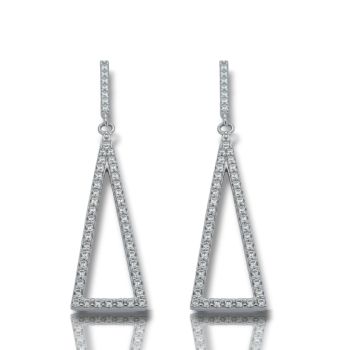 Σκουλαρίκια απο επιπλατινωμένο ασήμι 925° (code SHK00958)