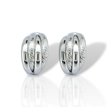 Σκουλαρίκια μισό κρικάκι απο επιπλατινωμένο ασήμι 925° (code SVX2401321)