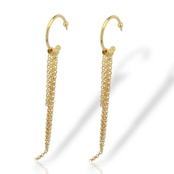 Σκουλαρίκια κρεμαστά απο επιχρυσωμένο ασήμι 925° (code SVX2402485)