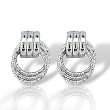 Σκουλαρίκια κρικάκια απο επιπλατινωμένο ασήμι 925° (code SVX2500030)