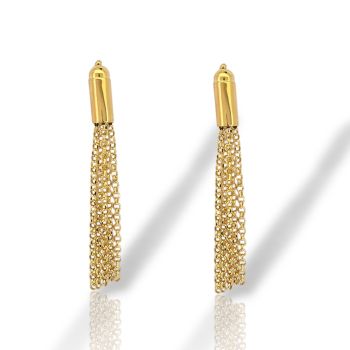 Σκουλαρίκια κρεμαστά απο επιχρυσωμένο ασήμι 925° (code SVX2500131)