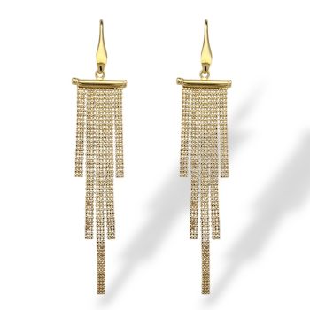 Σκουλαρίκια κρεμαστά απο επιχρυσωμένο ασήμι 925° (code SVX2500356)